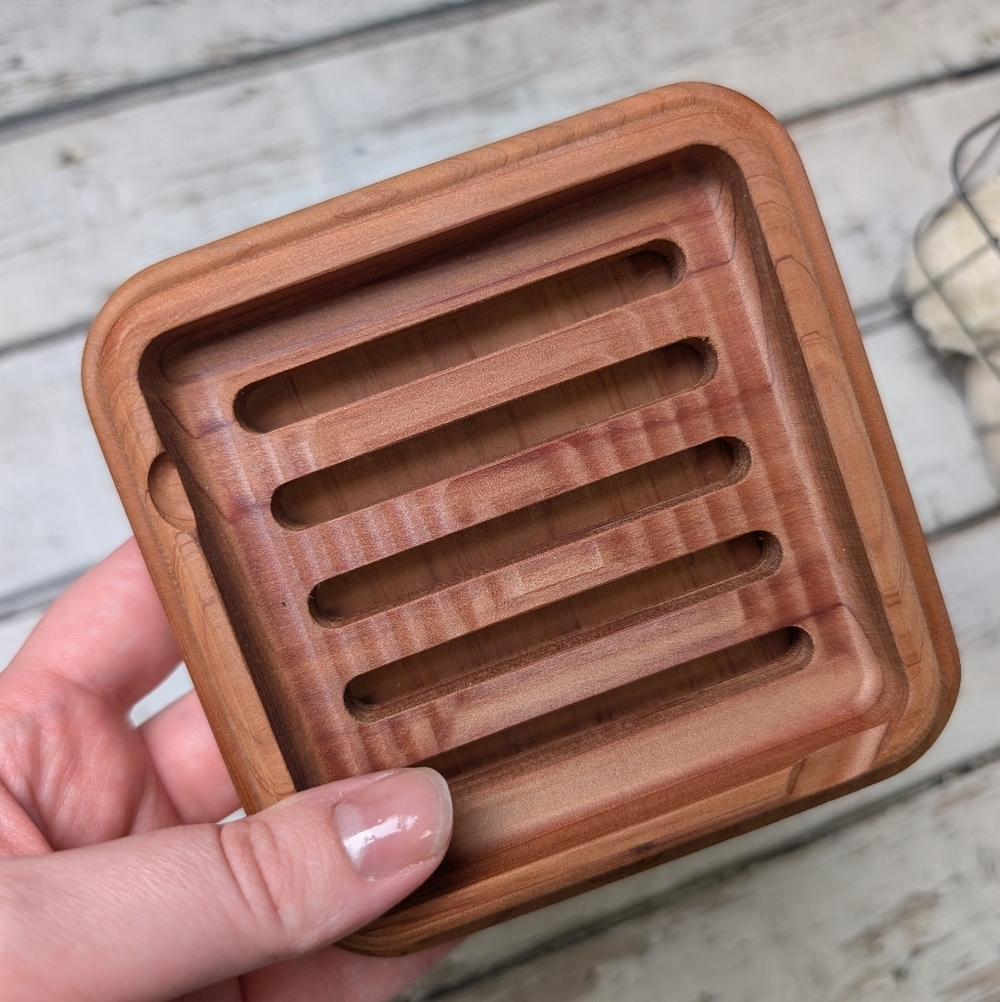 Handmade Cedar Soap Dish